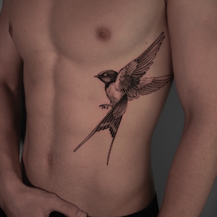 Masculino Negro Gráfico tatuaje en Estómago #92331 | Tattoo Artist Igor Hacayuk