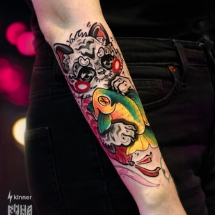 Femenino Color Gráfico tatuaje #92939 | Tattoo Artist Dmitriy Klaud