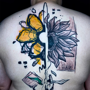 Color Abstracto tatuaje en Espalda #104666 | Tattoo Artist Night Owl Tattoo