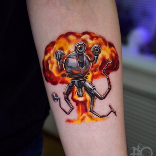 Masculino Color Microrealismo tatuaje en Antebrazo #102709 | Tattoo Artist Anastasiya Yusupova CAT_KABUKI