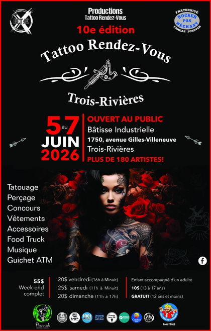 Tattoo Rendez Vous Trois Rivières #10 | 05 - 07 June 2026