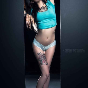 🔥 Photos sexy, portfolio de mannequin  #6545 Modèle de tatouage Karla Blackburn