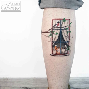 Homme Couleur Miniature tatouage #15533 | Artiste tatoueur Ahmet Cambaz