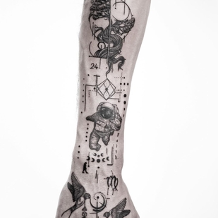 Noir  tatouage sur Avant-bras #64036 | Artiste tatoueur KathePla