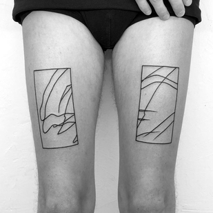 Noir  tatouage sur Jambe #64122 | Artiste tatoueur crooked_gun