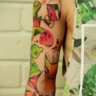 Homme Couleur Style d'Auteur tatouage sur Manche #64455 | Artiste tatoueur Anton Kovrigin (Yellow Dog)