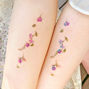 Femme Couleur  tatouage sur Jambe #53022 | Artiste tatoueur Songe