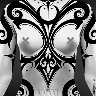 Ornemental tatouage sur Poitrine #65610 | Artiste tatoueur ROMAN MIGURA