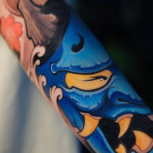 Femme Couleur Japonais tatouage sur Avant-bras #65979 | Artiste tatoueur Anton Raym