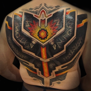 Homme  Géométrique tatouage sur Dos #67838 | Artiste tatoueur Ioann Leo ( LEO-VAN )