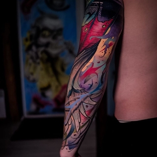 Homme Couleur Néo-traditionnel tatouage #39837 | Artiste tatoueur Victor Rassadniy