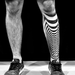 Homme Noir Ornemental tatouage sur Jambe #40229 | Artiste tatoueur ILYA CASCAD