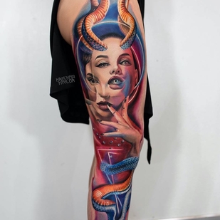 Couleur Réalisme tatouage sur Jambe #31294 | Artiste tatoueur Kristina Taylor