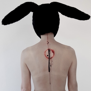 Femme Couleur Abstrait tatouage sur Dos #70792 | Artiste tatoueur PINKA