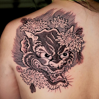 Idées de Tatouage #57408 Artiste tatoueur dino_oriental