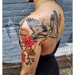 Femme Couleur Aquarelle tatouage #57816 | Artiste tatoueur Kel Tait