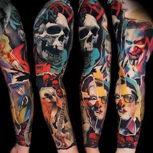 Homme  Réalisme tatouage sur Manche #72483 | Artiste tatoueur Bruno Perdiz