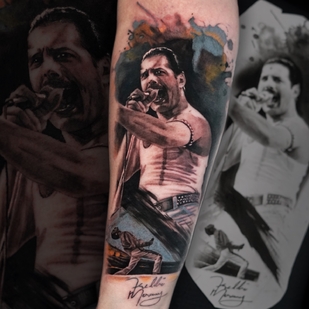 Femme Noir et Gris Réalisme tatouage sur Avant-bras #72472 | Artiste tatoueur Bruno Perdiz