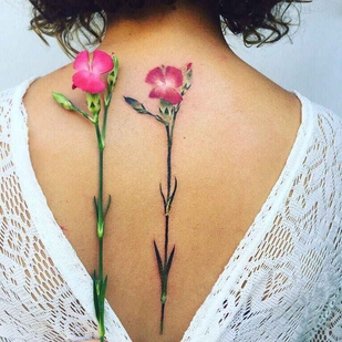 Femme Couleur  tatouage sur Dos #1524 | Artiste tatoueur Pis Saro