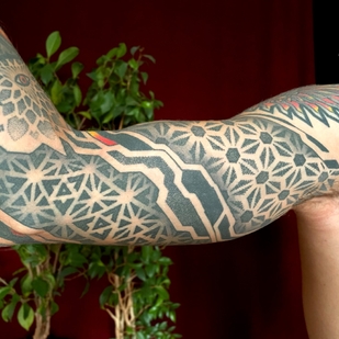 Homme Couleur Ornemental tatouage sur Manche #73387 | Artiste tatoueur Ioann Leo ( LEO-VAN )