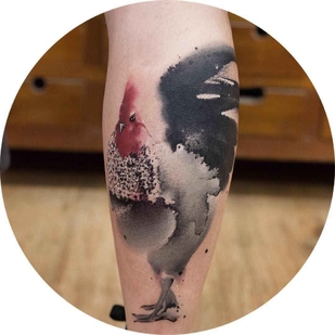 Femme Noir Aquarelle tatouage #14336 | Artiste tatoueur Chen Jie