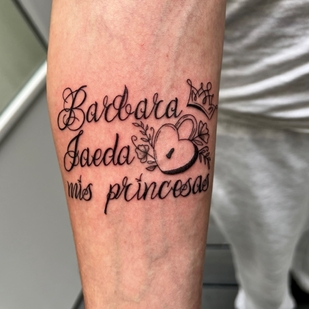 Lettrage tatouage #75336 | Artiste tatoueur Claudia Fedorovici