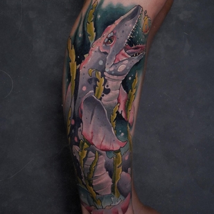 Femme Couleur Néo-traditionnel tatouage sur Jambe #45082 | Artiste tatoueur Pash Tet