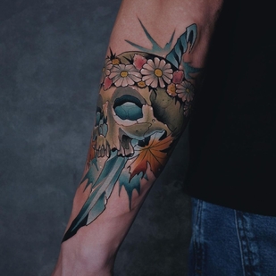 Homme Couleur Néo-traditionnel tatouage #45081 | Artiste tatoueur Pash Tet