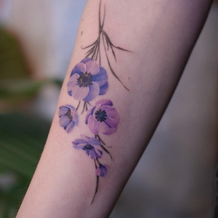 Femme Couleur  tatouage sur Avant-bras #60070 | Artiste tatoueur Svetlana Ehrt