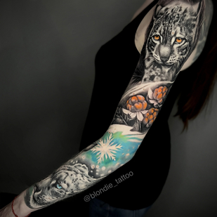 Femme Couleur Réalisme tatouage sur Manche #79766 | Artiste tatoueur Albina Kruchinina / blondie_tattoo