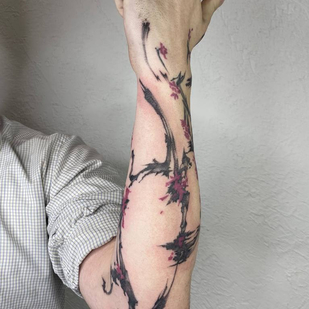 Homme Couleur Style d'Auteur tatouage sur Avant-bras #80231 | Artiste tatoueur Mary Nepostaeva