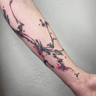 Homme Couleur Abstrait tatouage sur Avant-bras #80233 | Artiste tatoueur Mary Nepostaeva