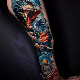 Homme Couleur Japonais tatouage #81298 | Artiste tatoueur Aleksandr Mayer