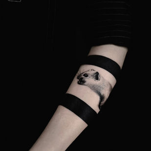 Homme Noir Freehand tatouage sur Avant-bras #82339 | Artiste tatoueur Polina s Tatuina