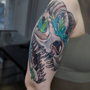 Femme Couleur Style d'Auteur tatouage sur Épaule #82380 | Artiste tatoueur Ksenya Bugimen