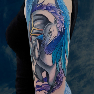 Femme Couleur Style d'Auteur tatouage sur Épaule #82385 | Artiste tatoueur Ksenya Bugimen