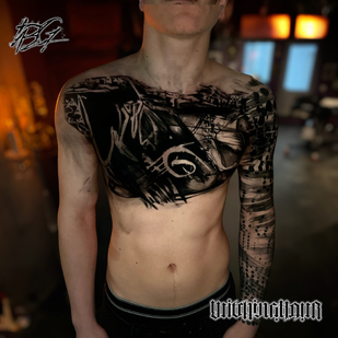 Blackwork tatouage #82714 | Artiste tatoueur Bobby Grey