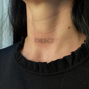 Femme Noir Fineline tatouage sur Cou #83161 | Artiste tatoueur Ekaterina Maximova