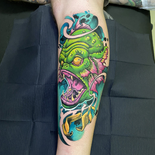 Homme  New School tatouage sur Jambe #83240 | Artiste tatoueur Layor Dau