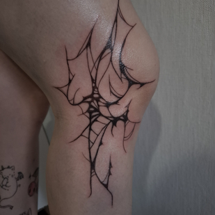Femme Noir Tribal tatouage sur Jambe #83498 | Artiste tatoueur Ulyana Prohorova