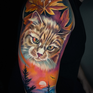 Homme   tatouage sur Épaule #87195 | Artiste tatoueur Albina Kruchinina / blondie_tattoo