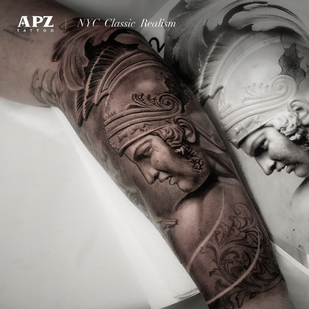 Homme Noir et Gris Réalisme tatouage sur Avant-bras #86029 | Artiste tatoueur Apz Tattoo