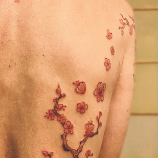 Femme Couleur  tatouage sur Dos #85736 | Artiste tatoueur May