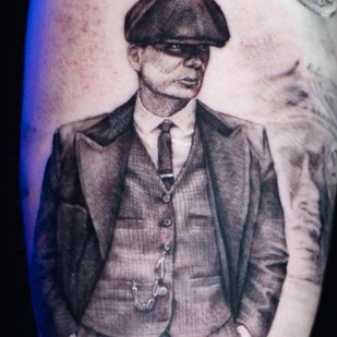 Homme Noir et Gris  tatouage sur Manche #86226 | Artiste tatoueur Nima Jolan