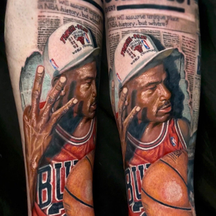 Homme Couleur Réalisme tatouage sur Jambe #87205 | Artiste tatoueur Tolga Cemal Sumer