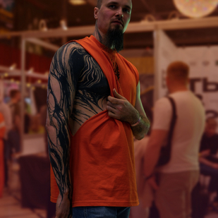 Homme Noir Abstrait tatouage sur Manche #84298 | Artiste tatoueur Vik Prokhorov