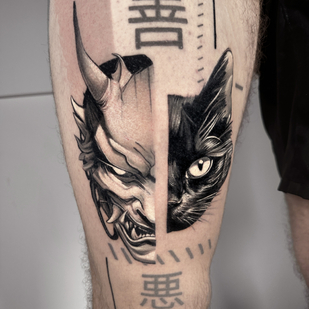 Noir et Gris  tatouage #86628 | Artiste tatoueur Vytautas Vy