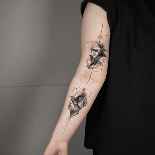 Noir et Gris  tatouage #86657 | Artiste tatoueur Vytautas Vy
