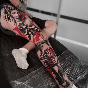 Trash Polka tatouage #84572 | Artiste tatoueur Alexander Mironenko