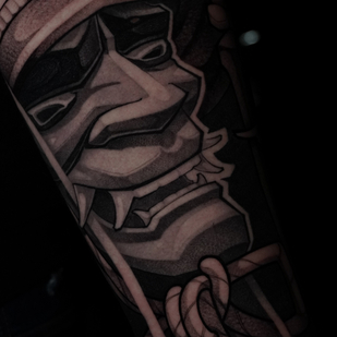 Homme Noir et Gris Japonais tatouage sur Manche #87154 | Artiste tatoueur Danila Morozov